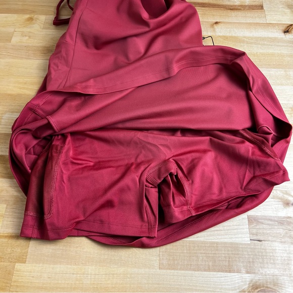 NEW Girlfriend Collective Naomi Active Workout Dress Shorts Lava Red Size Small - Picture 5 of 10